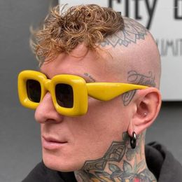 Sunglasses Y2K Women Men Punk Glasses Square Candy Color Steampunk Hip Hop Eyewear Female Male Shades Gafas De Sol