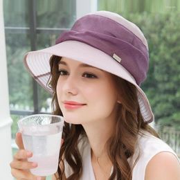 Wide Brim Hats Hat Sun Protection Spring Summer Korean Version Leisure Holiday Fashionable Cap Silk Sunshade Breathable Ladies Caps H6666