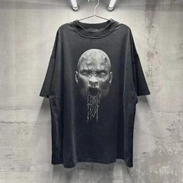 Washed Vintage T Shirt 1 Quality Loose T-shirts Men's Plus Tees