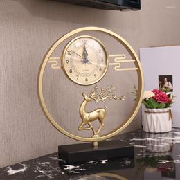 Table Clocks Travel Office Digital Desk Desktop Bedside Miniatures Clock Vintage Horloge De Home Decoration Luxury ZY50TZ