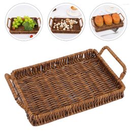Dinnerware Sets Flower Basket Bread Holder Desk Topper Practical Table Trays Eating Decorative Manual
