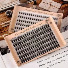 False Eyelashes 6 Lines Natural Eyelash Extension 3D Bushy Mink Individual Makeup Beauty Tools Can Cluster Choose 3 Size D7D5