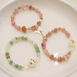 Charm Bracelets Natural Sun Crystal Bracelet Female Section Senior Design Feeling Bodhi Hand PAWS Butterfly Agate String