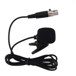 Microphones Professional Lavalier Lapel Tie Clip Condenser Microphone 4Pin Mic For Bodypack 4 Pin XLR