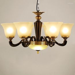 Chandeliers Wrought Coper Chandelier Luxury Vintage Dining Room Lighting Rustic Candle Lights