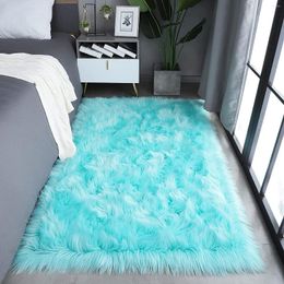 Carpets Soft Faux Fur Sheepskin Area Rug Fluffy Kids Room Indoor Modern Silky Plush Rugs For Living Bedroom Decor Mat