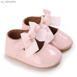 First Walkers New Newborn Baby Girls Shoes Infant Soft Sole First Walkers Toddle Bow Knot Princess Shoes Party Wedding Prewalker 018 Months L230518