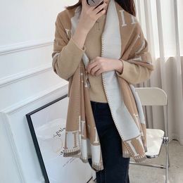 Scarf Cashmere Scarf Shawl Women's Dual-Use Autumn and Winter Long Carriage Scarf Korean Style Student 180*65