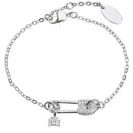 Bangle XIAOJINGLING 2.0*2.5cm Full Crystal Safety Pin Saturn Charms Bracelet 18cm Wristband for Women Girl's Jewellery Gift W0871