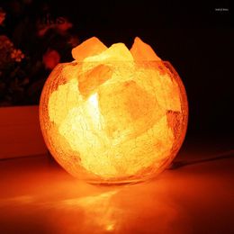 Table Lamps Crystal Salt Lamp Himalaya European Style Decorative Small Creative Fashion Bedroom Warm Wedding Bedside