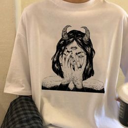 T-Shirt Vintage Vegetarian Shirt Women's Cool Girl Punk Clothing Top Grade Harajuku T-shirt P230523