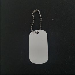 sublimation Aluminium blank keychains bead chain hot transfer printing key ring material two sides can printed hot style