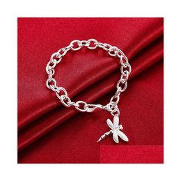Charm Bracelets Dragonfly Shrimp Thick 925 Sier 8Inchs Gssb282 Womens Sterling Plated Jewellery Bracelet Drop Delivery Dhlxt