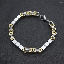 Charm Bracelets Women Bracelet 20.50CM Cube Chains & Links Stainless Steel Accessory For Men Male Wholesale