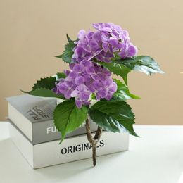 Decorative Flowers Attractive Fake Flower Not Withered Real Touch Artificial Arrangement Faux Silk Hydrangea