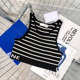 Womens Designer Tanks Knit Vest Sweaters T Shirts Summer Designer Striped Letter Sleeveless Tops Knits Fashion Style Ladies party sexy Camis Sleeveless Sport Tops