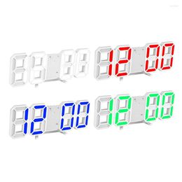 Wall Clocks Modern Design LED Digital Clock 3D Electronic Luminous Nightlight For Home Living Room Decoration