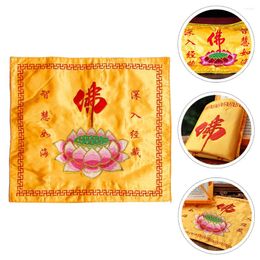 Wall Clocks Brocade Embroidery Cloth Scripture Wrapping Chinese Style For Temple