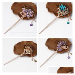Hairpins Best Gift Hairpin Classic Retro Style Tassel Step Shake Plate Hair Headdress Fz013 Mix Order 20 Pieces A Lot Drop Delivery Dhwnn