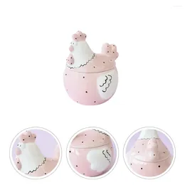 Jewelry Pouches Rooster Cookie Jar Organizer Box Ceramic Pet Food Storage Containers Bracelet Case