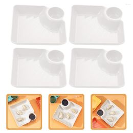 Flatware Sets 4Pcs Large Serving Trays Reusable Platters For Cookie Appetiser Snack Dessert