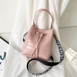 Evening Bags Stone Pattern Crossbody Bag For Women PU Leather Shoulder Multi-function Bucket Designer Luxury Fashion Female Handbag