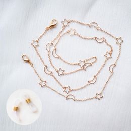 Chains 2023 Korean Vintage Pearls Glass Bead Necklace Mask Chain Strap Hang On Neck Glasses Holder Rope For Women