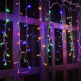 Strings Christmas Garland 3.5Mx0.5/0.6/0.7M Wave Shape LED Curtain Light Icicle Fairy Lights Decoration For Home Drop