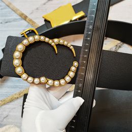 Width 7.0cm Belts Luxury Brand Golden Letters Buckle Waistbands For Mens Womens Designers Casual Vintage Cowskin Girdle Ceintures