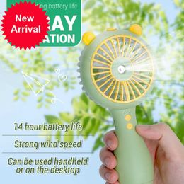 New Portable Misting Handheld Fan Cooling Personal Mini Fan 3 Speed 2 Modes Spray Water Fan USB Rechargeable Outdoor Camping Travel