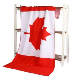 Canadian Maple Leaf Flag Bath Towel Microfiber Printing Activity Beach Towel Hair Super Soft Water 70*140 Cm