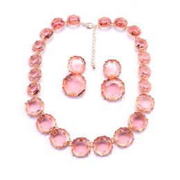 Chokers ZA Candy Color transparent polygon Resin Gem Choker Necklace Jewelry Women Indian Ethnic Statement Big Bib Necklace 230524