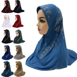 Women Girls Prayer Hijab Muslim Instant Hijabs Scarf Islamic Cap Headscarf Wrap Turban Niqab Hat Amira Pull On Headwrap 65-55cm