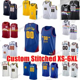 Jokic Jamal Murray Custom 2023 Finals Patch Stitched Basketball Jerseys Aaron Gordon Kentavious Caldwell-Pope Michael Porter Jack White Jeff Green Smith Braun