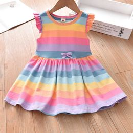 Girl's Dresses 2023 Summer Girls' Casual Dress Cotton Toddler Baby Lapel Children's Short Sleeve Sports Tank Top Clothing Direct Shipping G220523