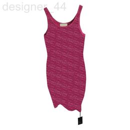 Basic & Casual Dresses designer Womens Jacquard Dress Sleeveless Knitted Sexy Tight Knits Party BodyDresses B1FK