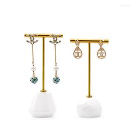 Jewellery Pouches Creative Metal Earring Stand Irregular Resin Base Display Light Luxury Props