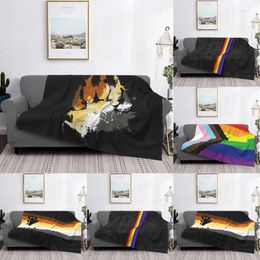 Blankets Gay Bear Pride Blanket 3D Print Soft Flannel Fleece Warm LGBT GLBT Throw For Office Bed Couch Bedspreads