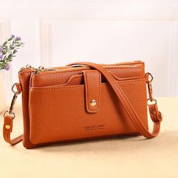 Evening Bags Women Pu Leather Handbags Female Multifunctional Large Capacity Shoulder Fashion Crossbody For Ladies Double Deck