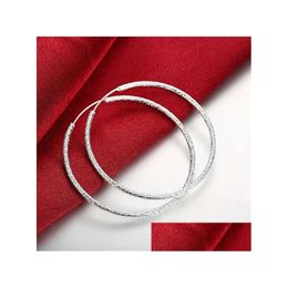 Hoop Huggie Womens 925 Sier Hie Earring Gift Scrub Sterling Plate Earrings Gsse044 Drop Delivery Jewelry Dh1Go