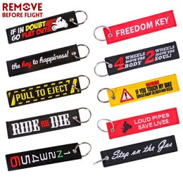 New Fashion Nuclear Launch Key Chain Bijoux Keychain for Motorcycles and Cars Gifts Tag Embroidery Key Fobs OEM Keychain Bijoux