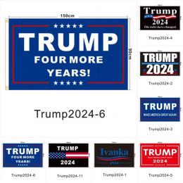 Выборы Трампа 2024 Трамп Держите флаг Америка, висящая отличные баннеры цифровой отпечаток Дональд