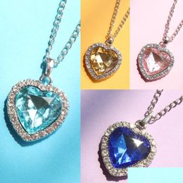 Pendant Necklaces Heart Necklace Female Clavicle Chain Creative Item Jewellery Wholesale Gsfn618 With Mix Order Drop Delivery Pendants Dhg1S