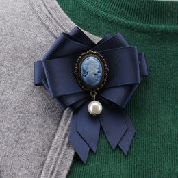 Women New Retro High-end Corsage Accessories Fabric Ribbon Clothing Accessories Bow Brooch Ppin H1285