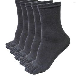Men's Socks 2023 5 Pairs Men's Contton Stocks Breatheable Stock Men Sports Running Five Finger Toe Elastic Short Soild