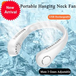 New Xiaomi Sport Hanging Neck Fan 2000mAh USB Rechargeable Neckline Ventilator Wind Cooling In Summer No Blade Mute Neckband Fan