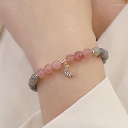 Charm Bracelets Set Auger Natural Crystal Strawberry Bracelet Fashion Design Mr String The Moon Sweet Cool Wind Classmate Girlfrien