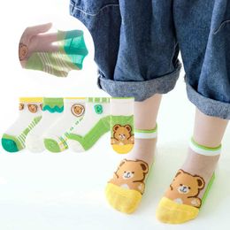 5 pairs/batch 2023 Summer Children's Cotton Boys Girls Baby Fashion Network Cartoon Spring New 1-12 Year Old Children and Youth Student Socks G220524