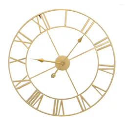 Wall Clocks Clock Large Metal European Decorative For Home Living Room Bedroom Kitchen ( Golden Embryo