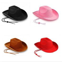 Western Cowboy Hat for Women Men Fedora Hats Fedoras Wide Brim Cap Jazz Caps Felt Trilby